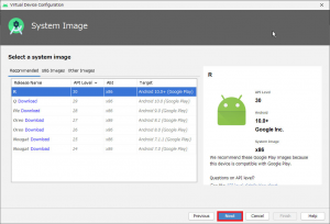 Android StudioのAVDの設定